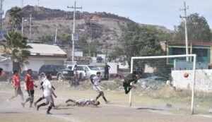 Con este golazo de Galarza, IEDSA., empató, tras la estupenda estirada del cancerbero Leonardo Arellano